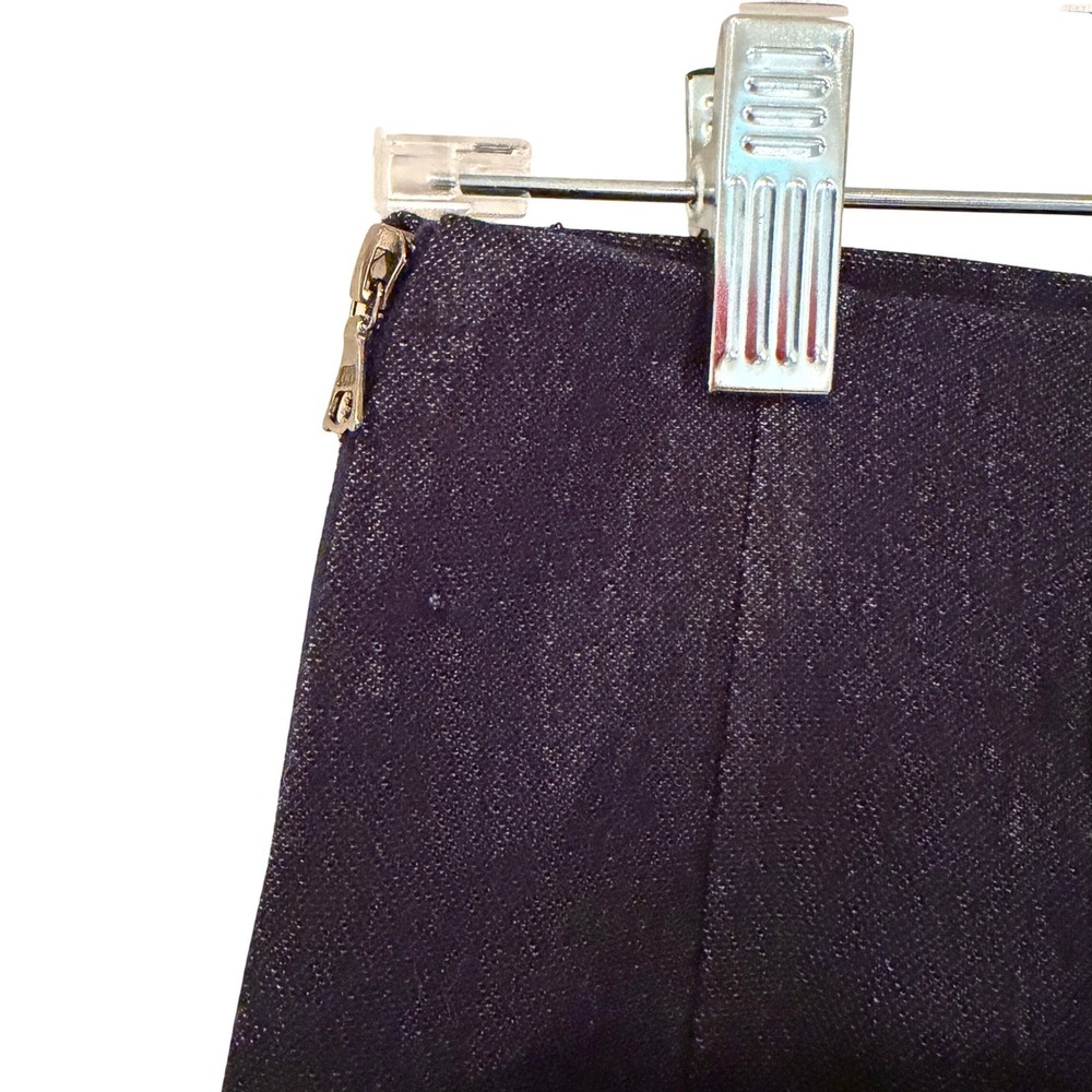 Lida‎ Baday Flounce Hem Pencil Skirt Women's 10 Dark Wash Denim Career Feminine - Picture 3 of 8